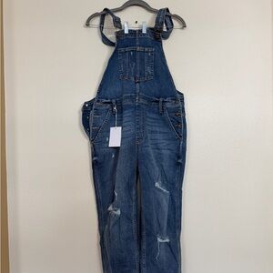 NWT Sneak Peek Distressed Denim Overalls